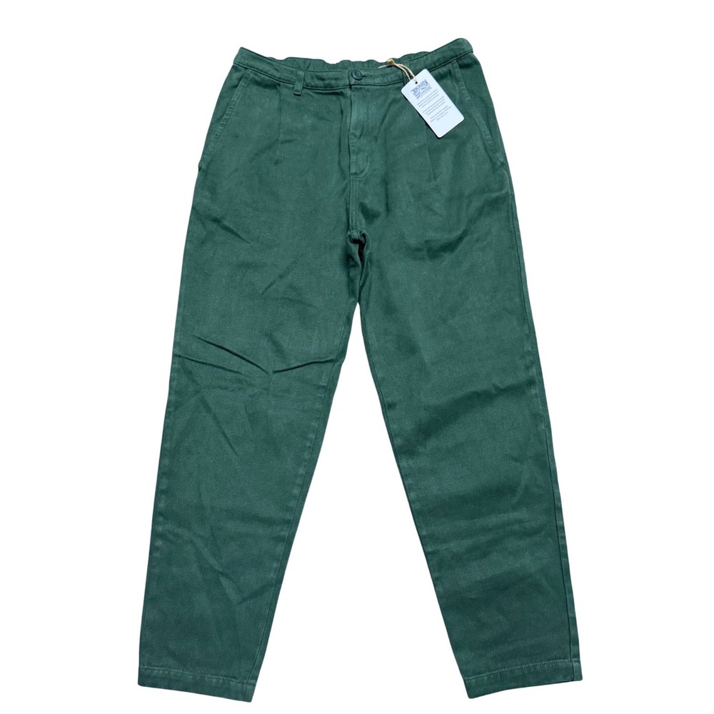 Jungmaven Hemp Organic Cotton Green Twill Pants Relaxed Straight Leg Medium